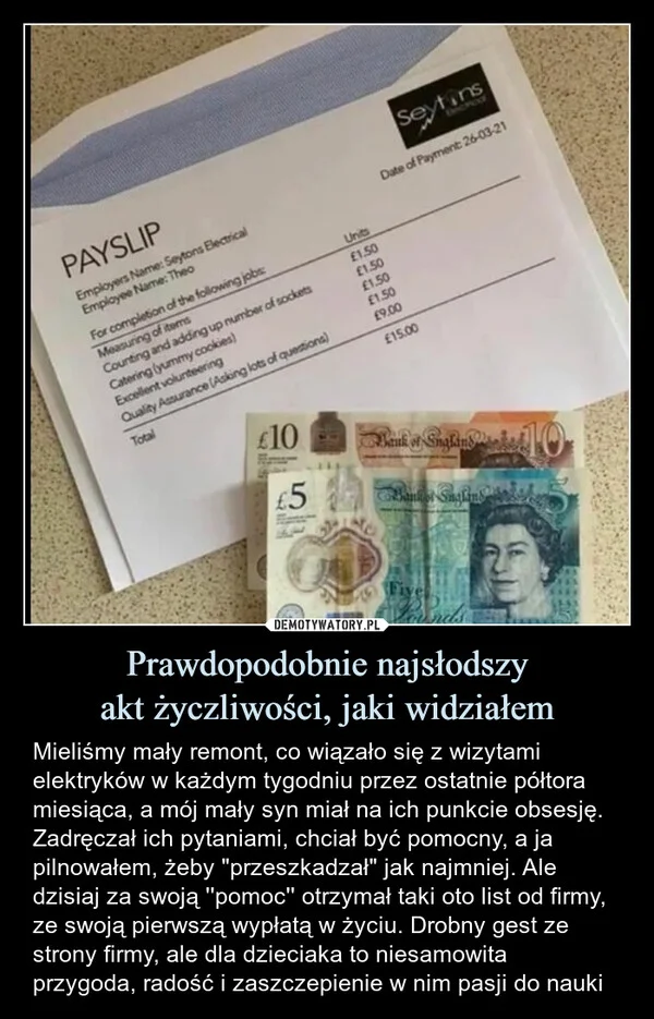 
    Prawdopodobnie najsłodszy akt życzliwości, jaki widziałem