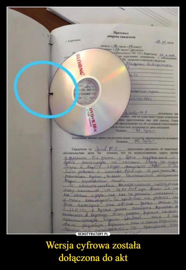 
    Wersja cyfrowa została dołączona do akt