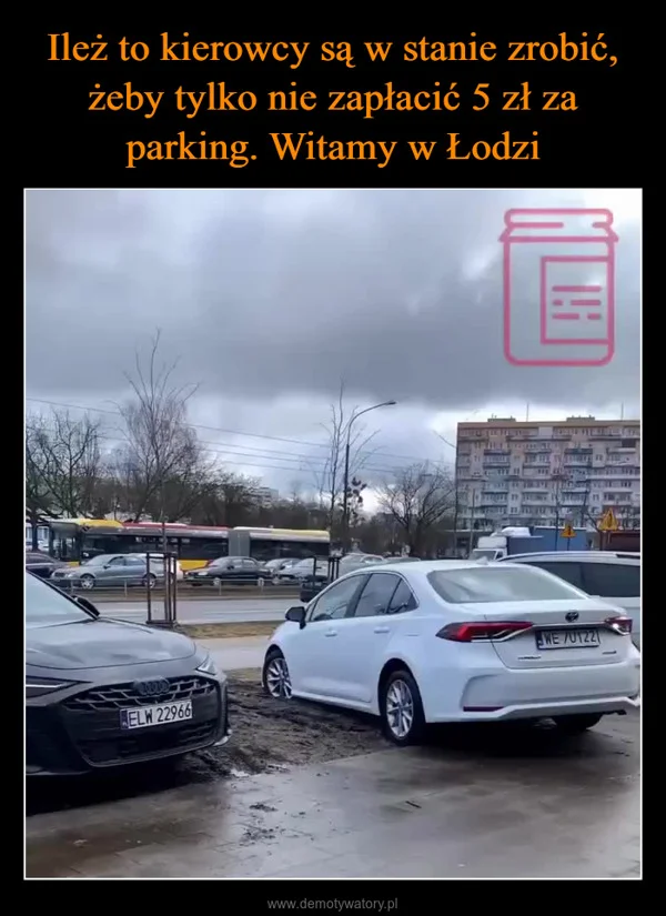 
    Ileż to kierowcy są w stanie zrobić, żeby tylko nie zapłacić 5 zł za parking. Witamy w Łodzi