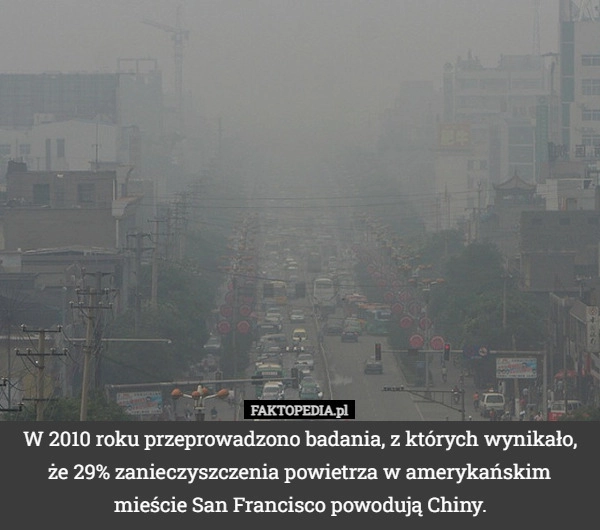 
    W 2010 roku przeprowadzono badania, z których wynikało, że 29% zanieczyszczenia