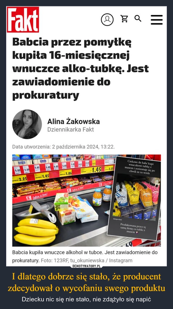 
    I dlatego dobrze się stało, że producent zdecydował o wycofaniu swego produktu