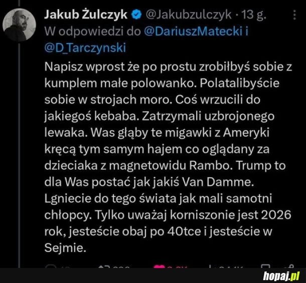 
    Matecki to nie korniszon, a sflaczły skiszony ogórasek