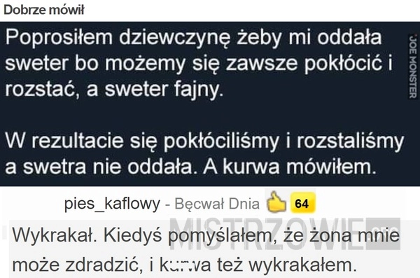 
    Dobrze mówił