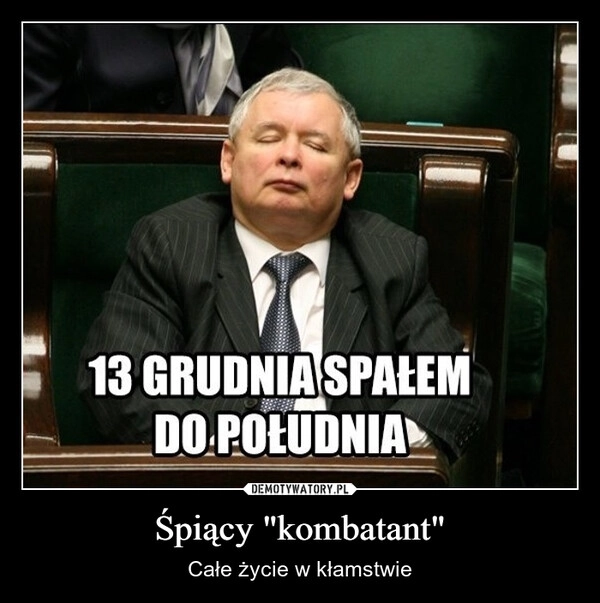 
    Śpiący "kombatant"