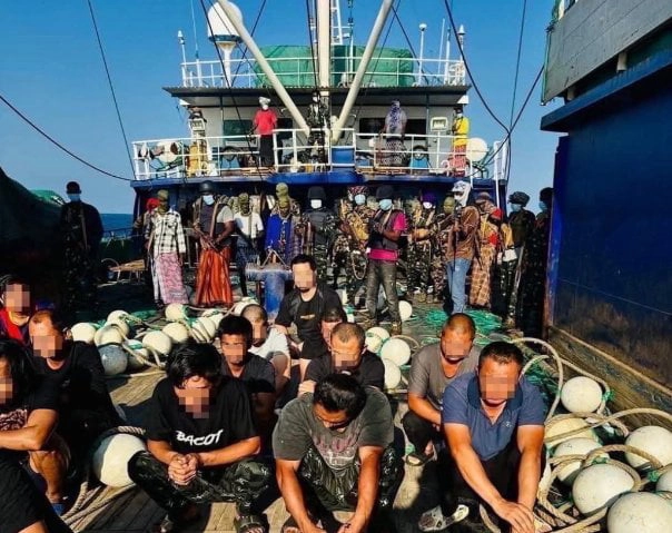 
    Somali pirates have hijacked an illegal Chinese fishing vessel