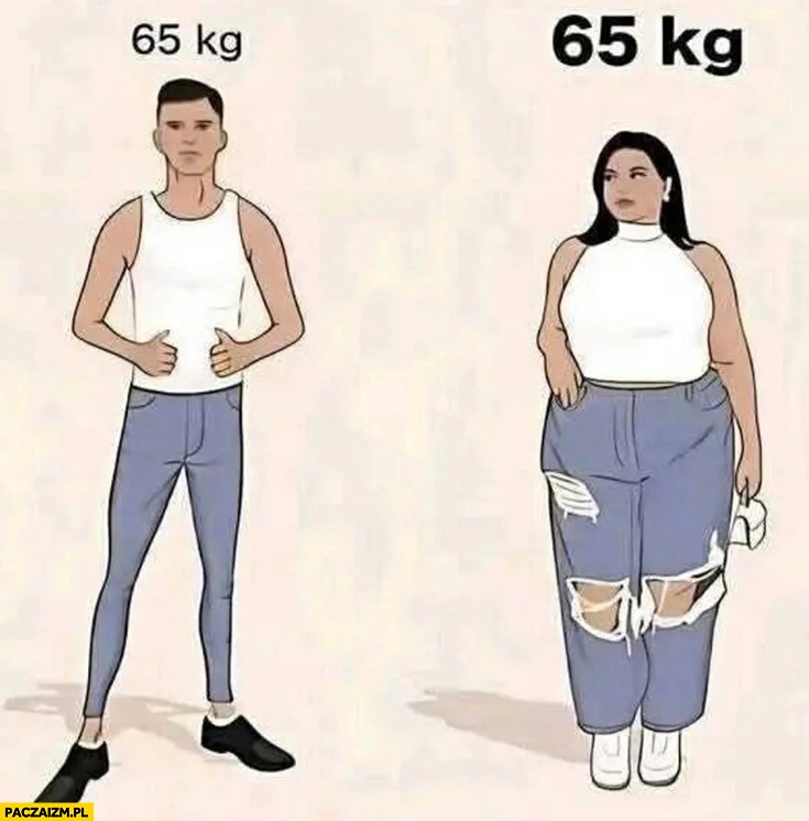 
    Chłop facet 65 kg vs baba laska dziewczyna kobieta gruba