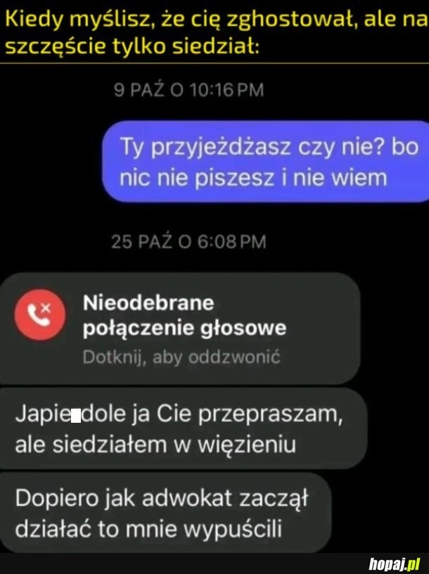 
    Ty przyjeżdżasz czy nie