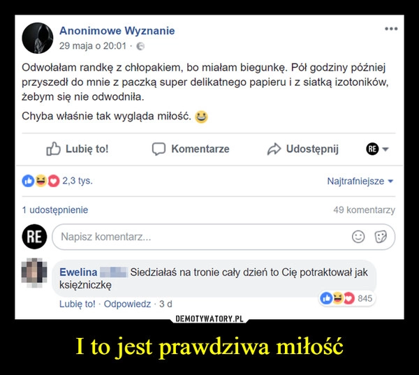 
    I to jest prawdziwa miłość