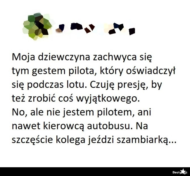 
    Oświadczyny w samolocie 