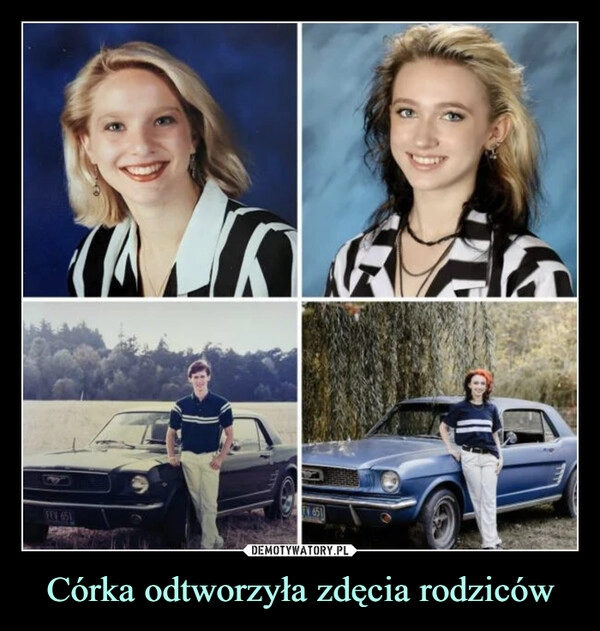 
    Córka odtworzyła zdęcia rodziców 