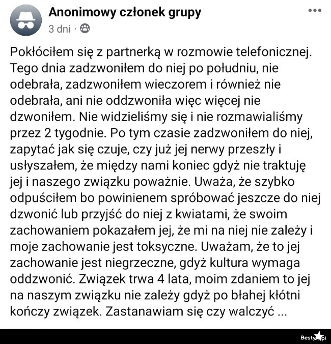 
    Kłótnia z partnerką 