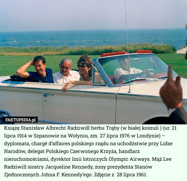 
    Książę Stanisław Albrecht Radziwiłł herbu Trąby (w białej koszuli ) (ur.