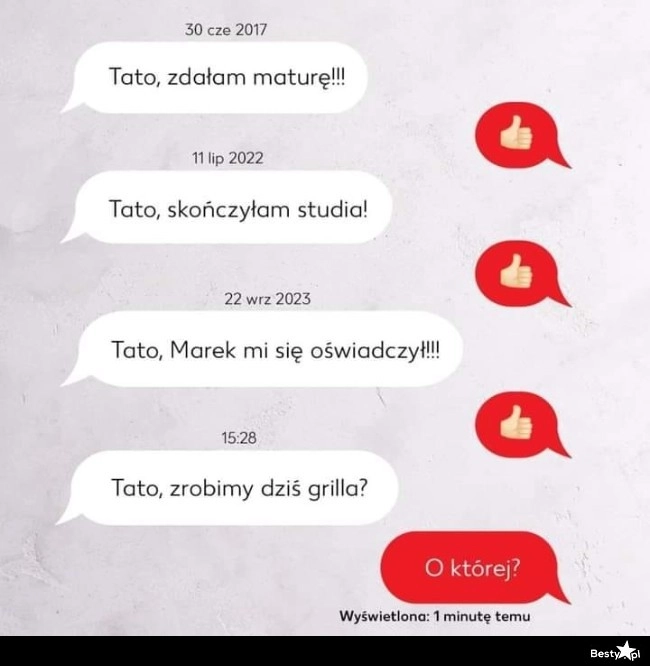 
    Reakcje taty 