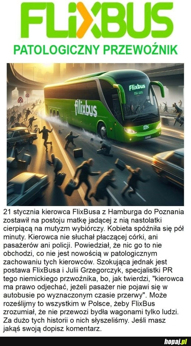 
    Patologiczny przewoźnik FlixBus