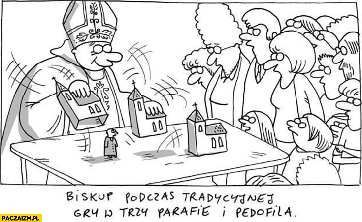 
    Biskup podczas tradycyjnej gry w trzy parafie i pedofila
