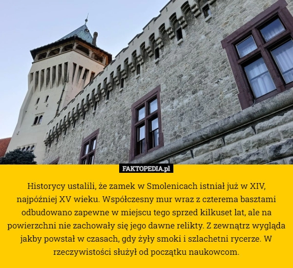 
    Historycy ustalili, że zamek w Smolenicach istniał już w XIV, najpóźniej