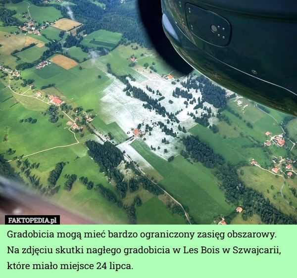 
    Gradobicia mogą mieć bardzo ograniczony zasięg obszarowy. Na zdjęciu skutki...