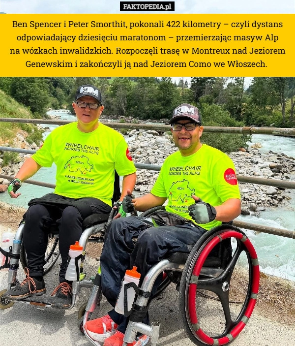 
    Ben Spencer i Peter Smorthit, pokonali 422 kilometry – czyli dystans odpowiadający