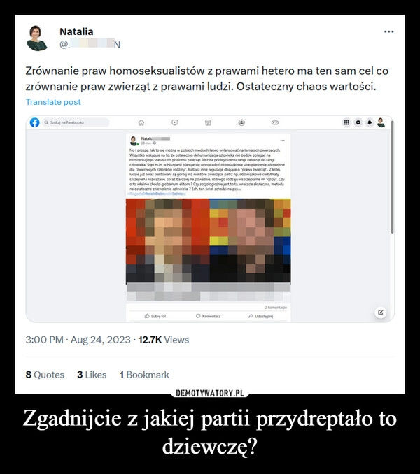 
    Zgadnijcie z jakiej partii przydreptało to dziewczę?