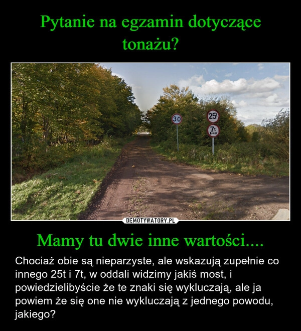 
    Pytanie na egzamin dotyczące tonażu? Mamy tu dwie inne wartości....