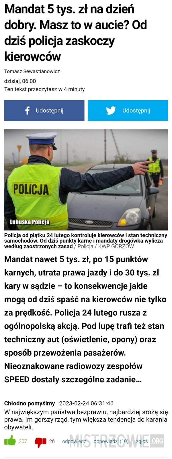 
    Ogólnopolska akcja policji