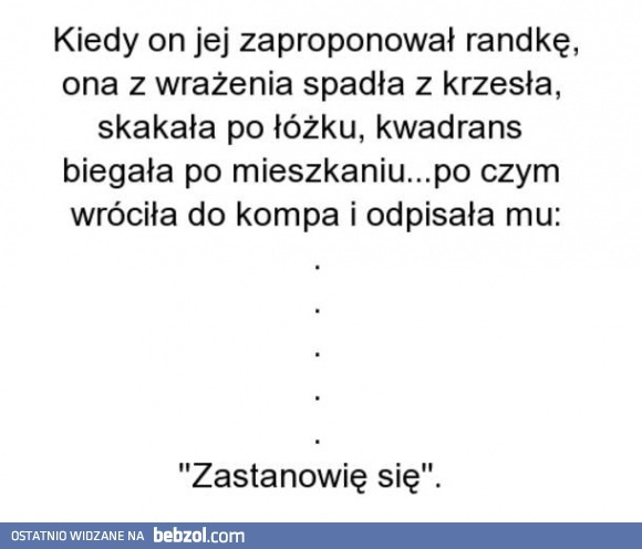 
    Odpowiedź na propozycję