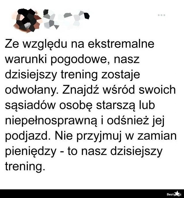 
    Zmieniony plan treningowy 