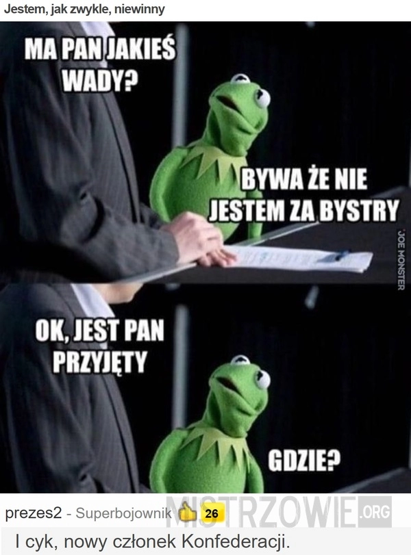 
    Jestem, jak zwykle, niewinny