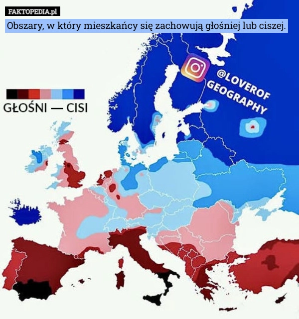 
    Obszary, w który mieszkańcy się zachowują głośniej lub ciszej.