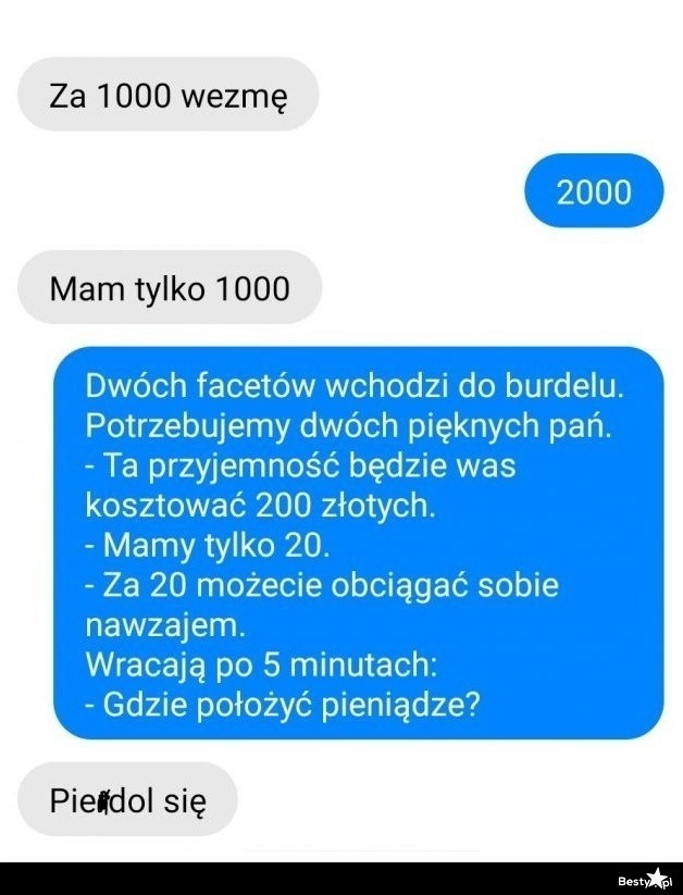 
    Próba targowania się 