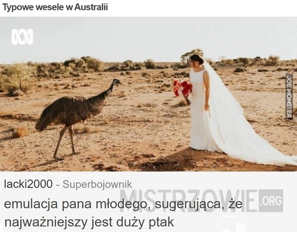 
    Typowe wesele w Australii