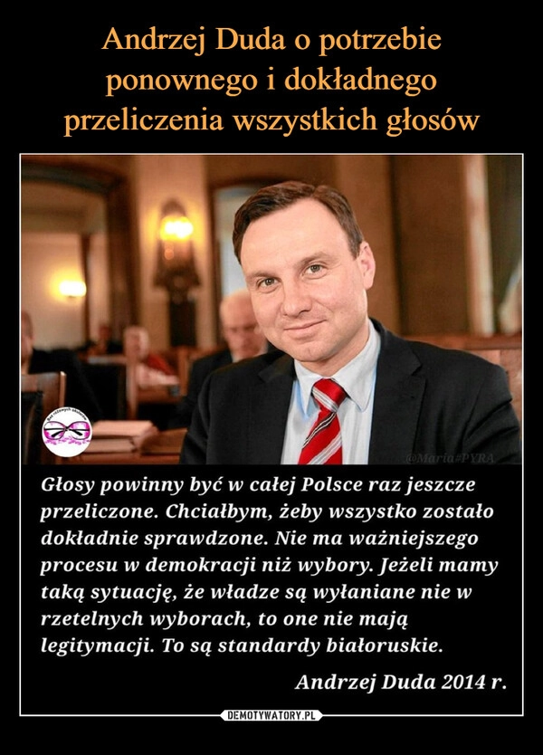 
    Andrzej Duda o potrzebie ponownego i dokładnego przeliczenia wszystkich głosów