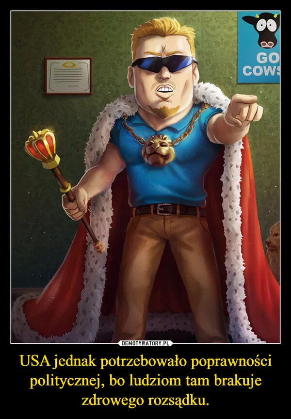 
    USA jednak potrzebowało poprawności politycznej, bo ludziom tam brakuje zdrowego rozsądku.