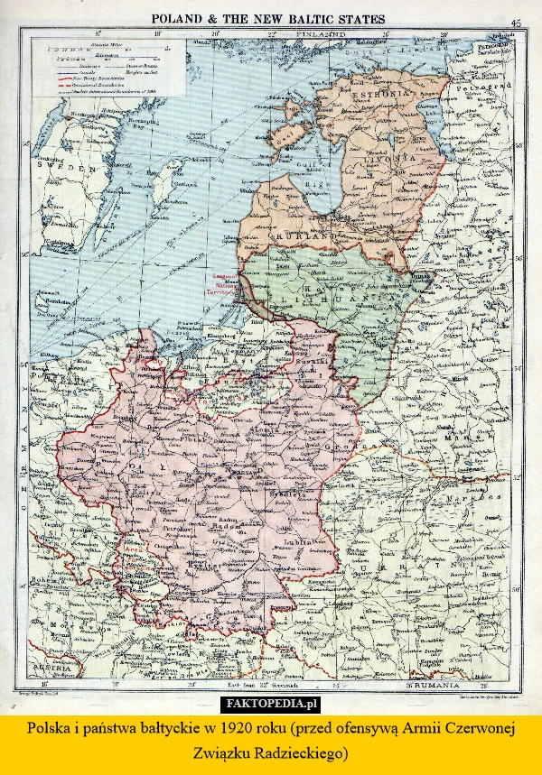 
    Polska i państwa bałtyckie w 1920 roku (przed ofensywą Armii Czerwonej Związku