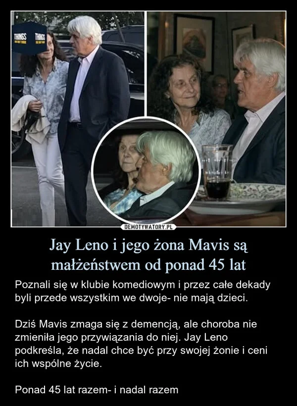 Jay Leno i jego żona Mavis są małżeństwem od ponad 45 lat