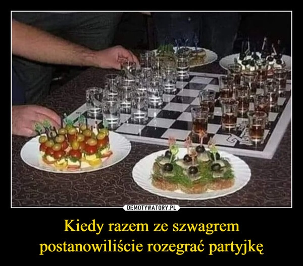 
    Kiedy razem ze szwagrem postanowiliście rozegrać partyjkę