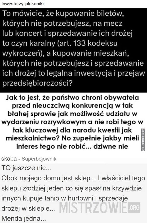 
    Inwestorzy jak koniki