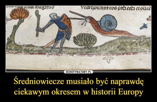 
    Średniowiecze musiało być naprawdę ciekawym okresem w historii Europy