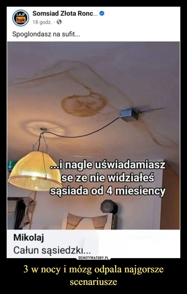 
    3 w nocy i mózg odpala najgorsze scenariusze