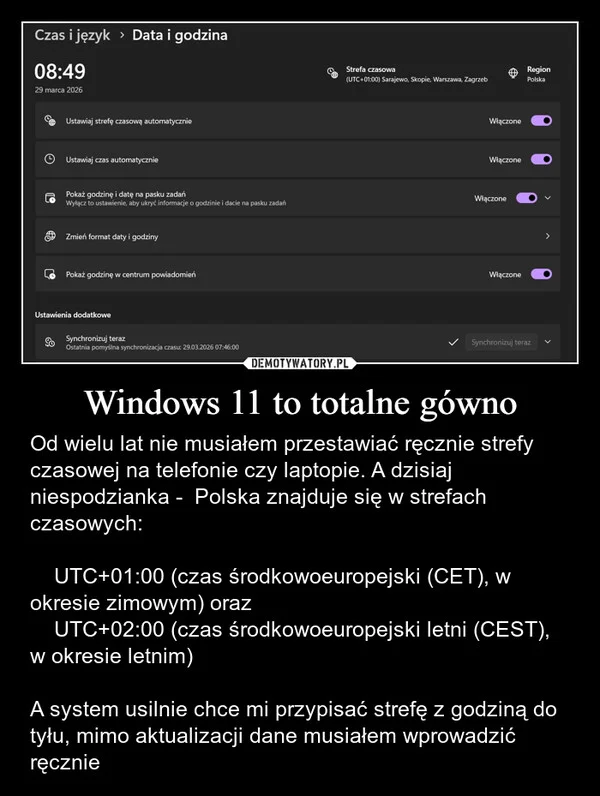 
    Windows 11 to totalne gówno