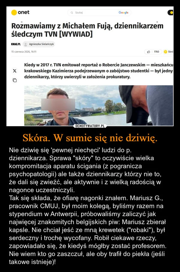 
    Skóra. W sumie się nie dziwię.