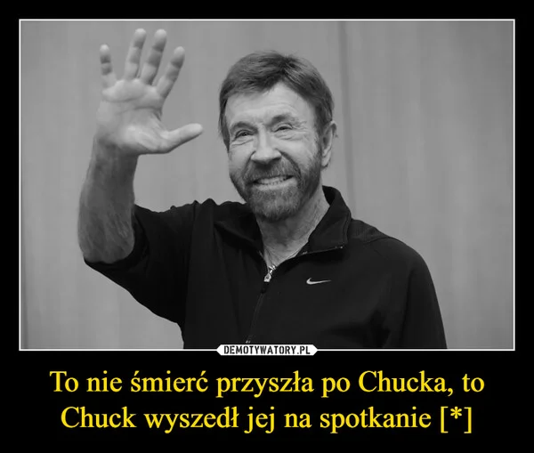 
    To nie śmierć przyszła po Chucka, to Chuck wyszedł jej na spotkanie [*]