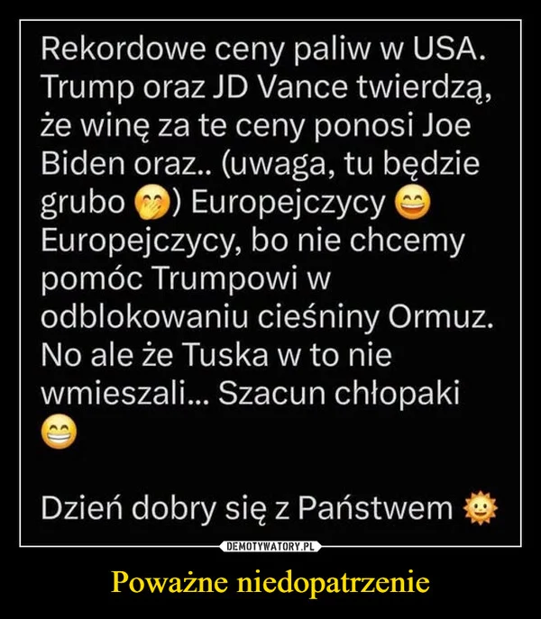 Poważne niedopatrzenie