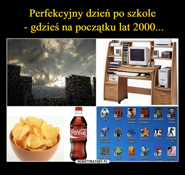 
    Perfekcyjny dzień po szkole - gdzieś na początku lat 2000...