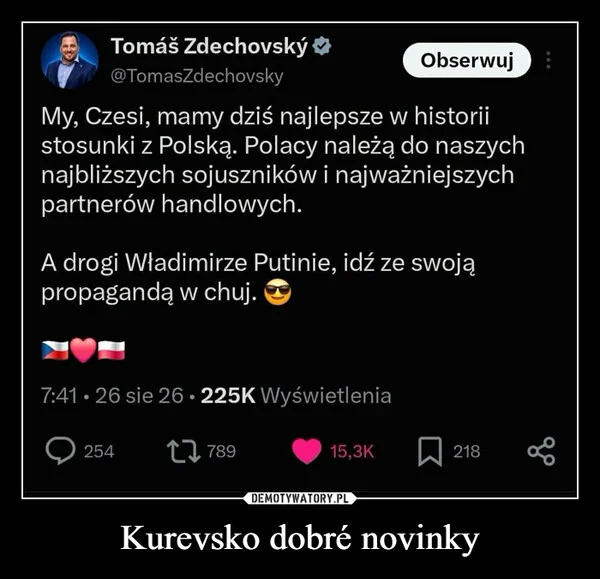 
    Kurevsko dobré novinky