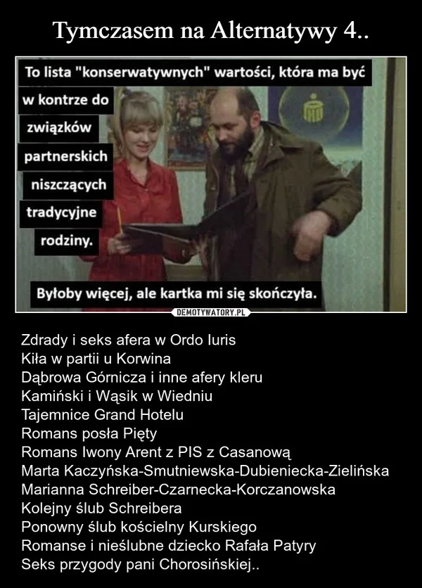 
    Tymczasem na Alternatywy 4..