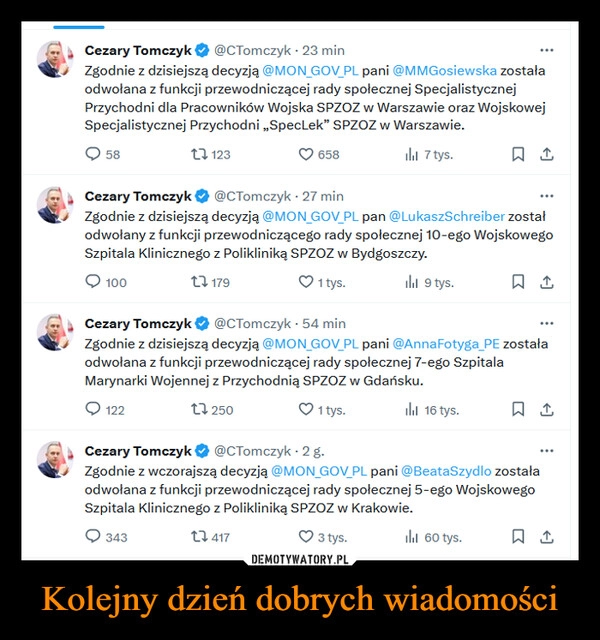 
    Kolejny dzień dobrych wiadomości