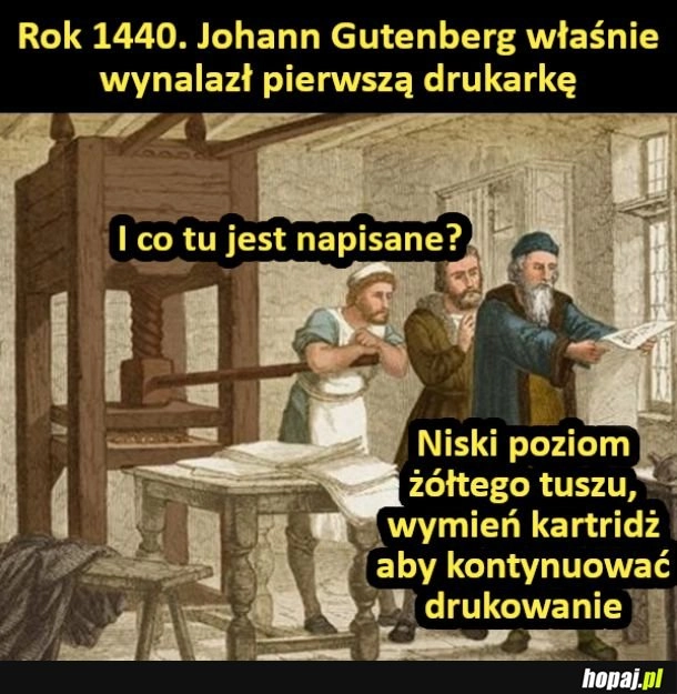 
    Pierwsza drukarka