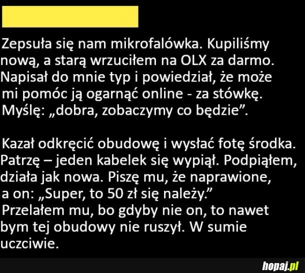 
    W sumie uczciwie