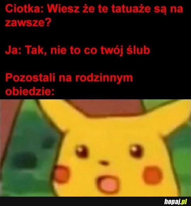 
    I cyk spokój od rodzinnych imprez na pare lat.